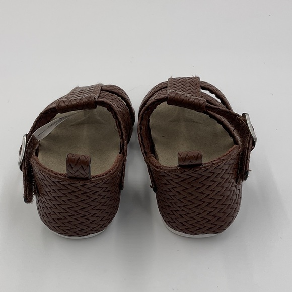 Osh Kosh Baby B’Gosh NWOT Strappy Braided Sandal Faux Leather Brown Classic 2M - Picture 11 of 14